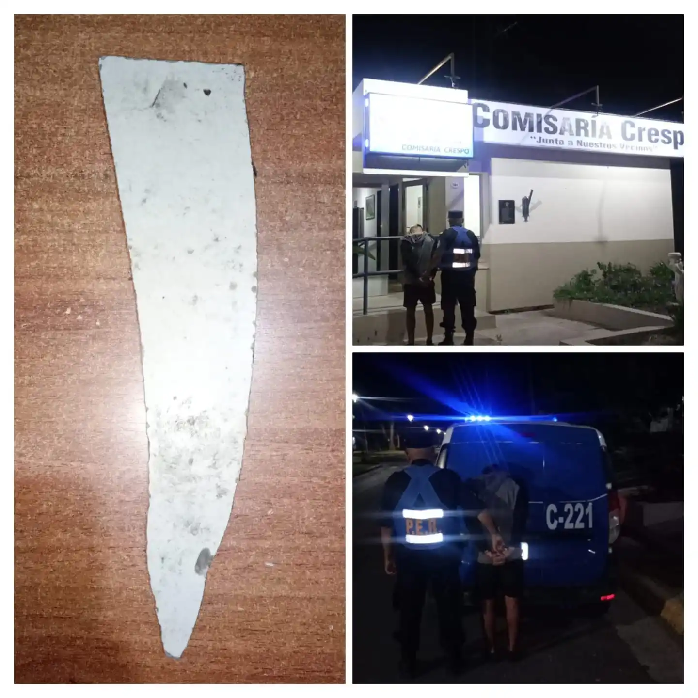 Crespo: detuvieron a un joven acusado de agredir y amenazar de muerte a su abuelo