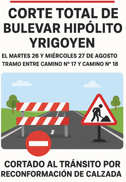 Corte de circulación en Bv. Lehmann