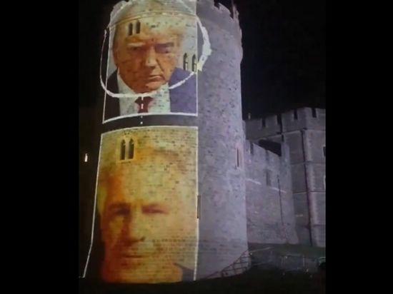 Proyectaron sobre el castillo de Windsor fotos de Donald Trump y Jeffrey Epstein