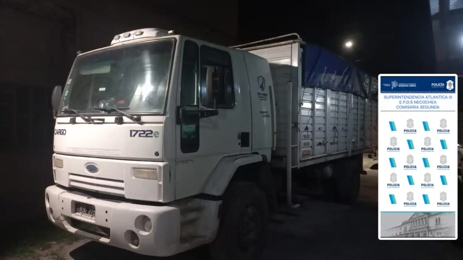 El camión secuestrado