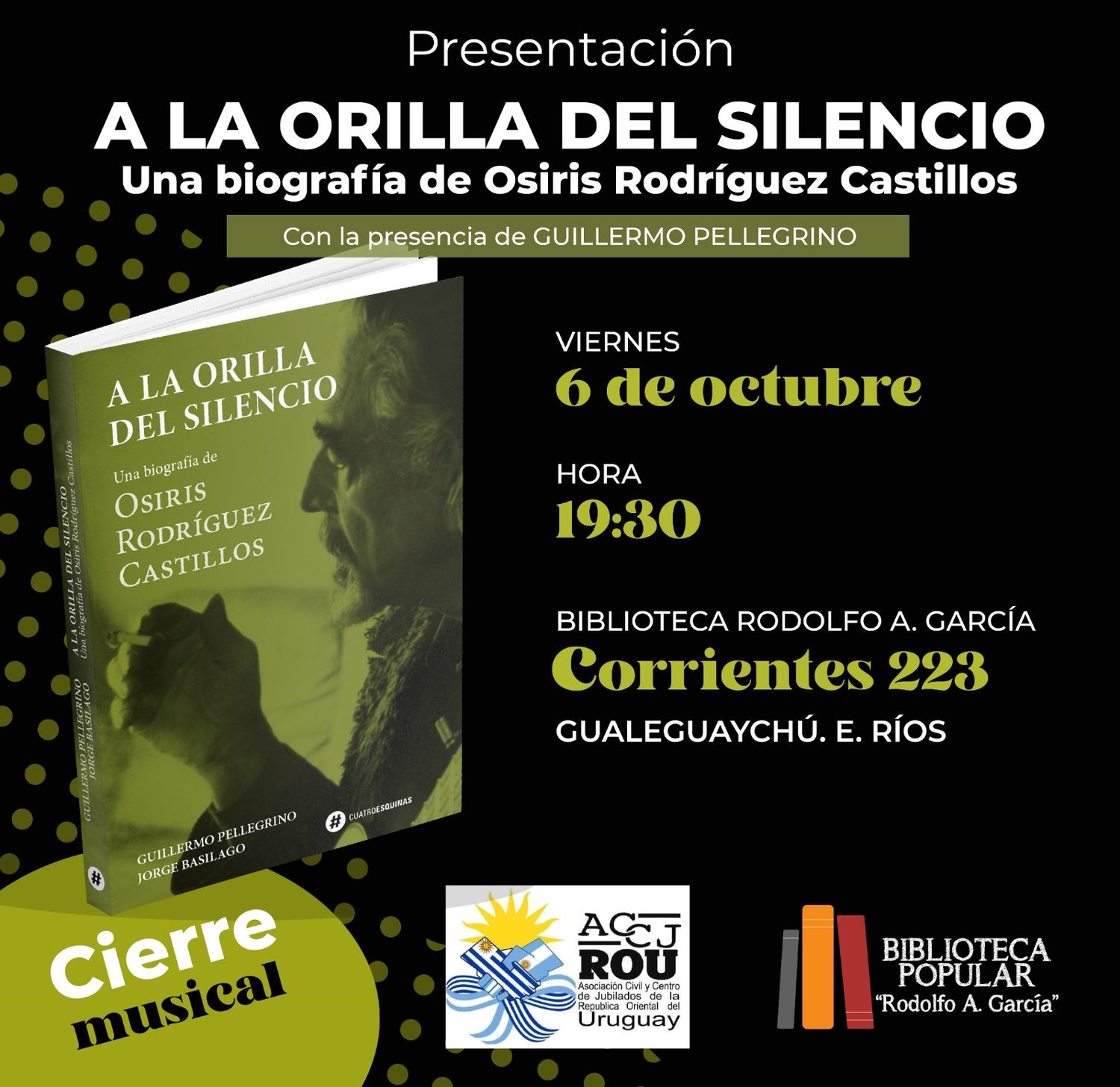 Se presentará el libro “A la orilla del silencio” en Gualeguaychú