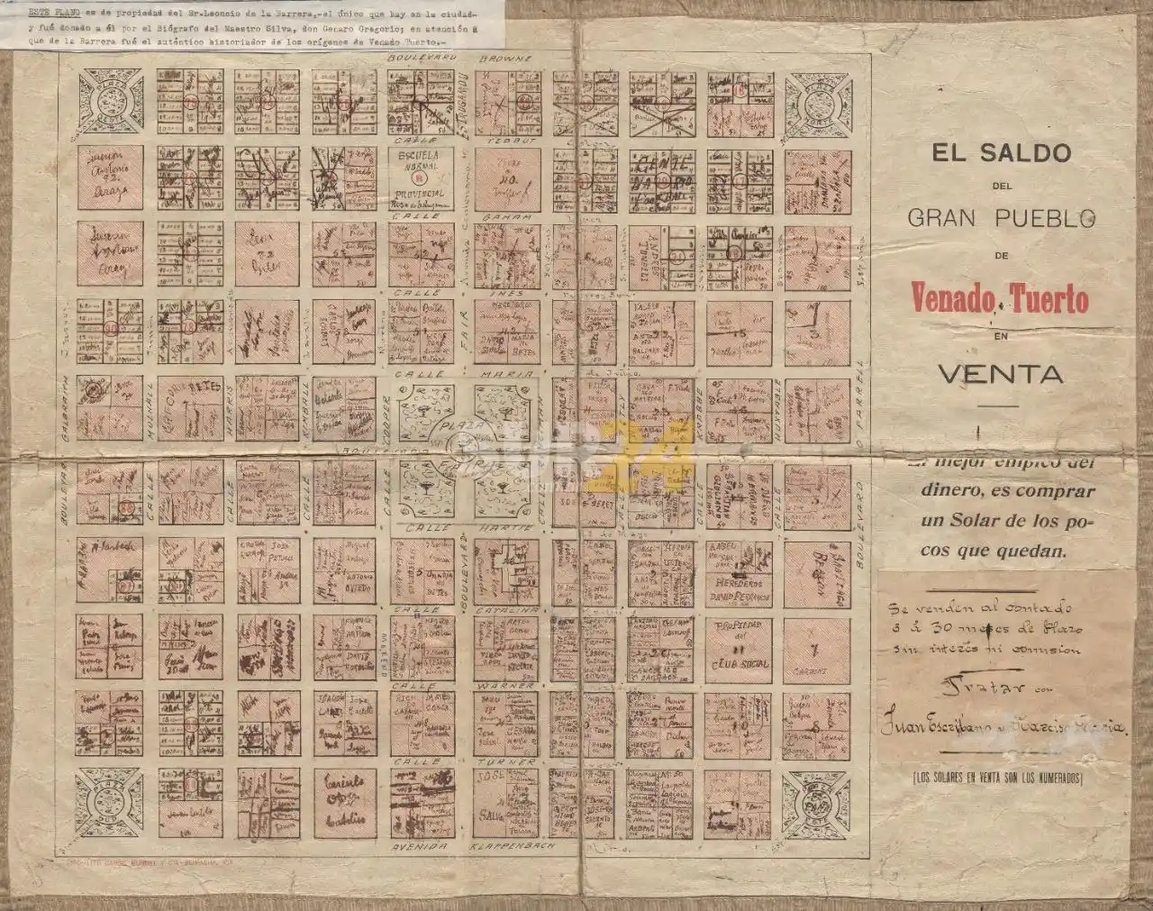 Venado Tuerto, ciudad de plazas mutiladas