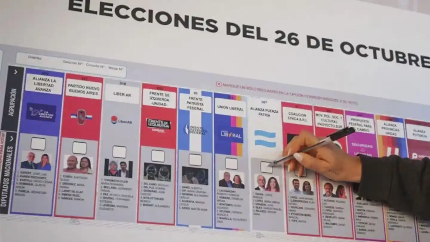 Boleta de las elecciones del 26 de octubre