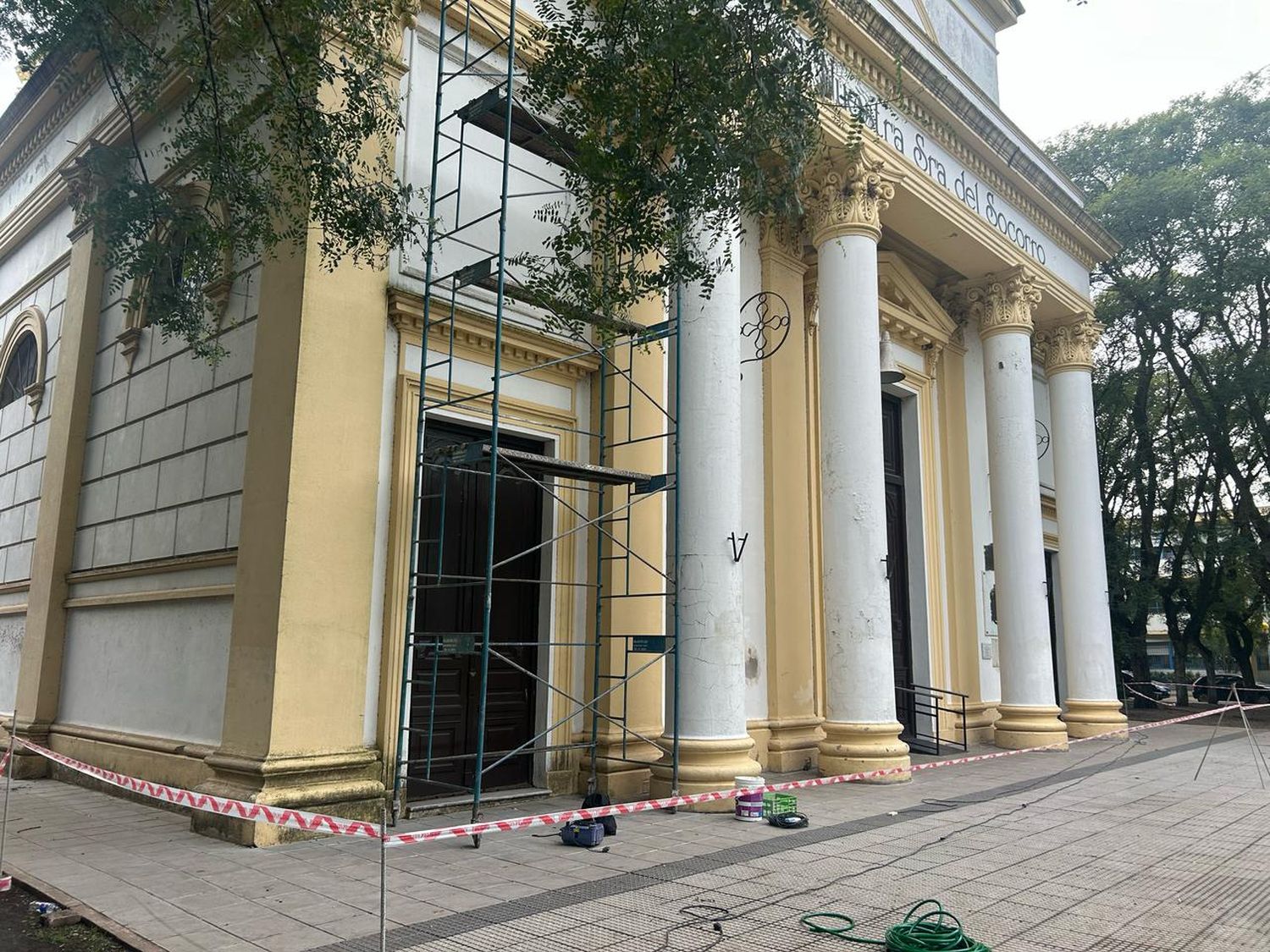 Comenzaron las refacciones en la parroquia Nuestra Señora del Socorro, camino a la proclamación como Basílica