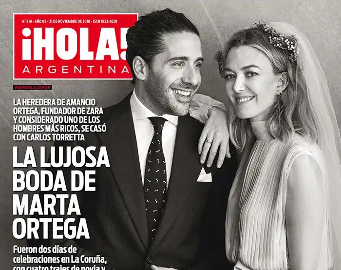 El fastuoso casamiento de la heredera de un imperio textil en ¡Hola! Argentina de esta semana