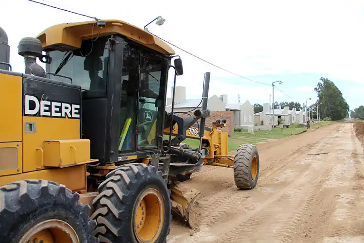 Sigue la construcción de cordón cuneta en Lobería
