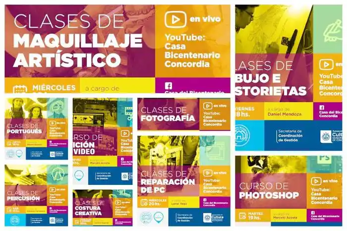 Cursos on line libres y gratuitos de Casa del Bicentenario y Punto Digital Concordia
