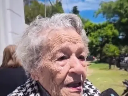 La mujer de 103 años fue a votar.