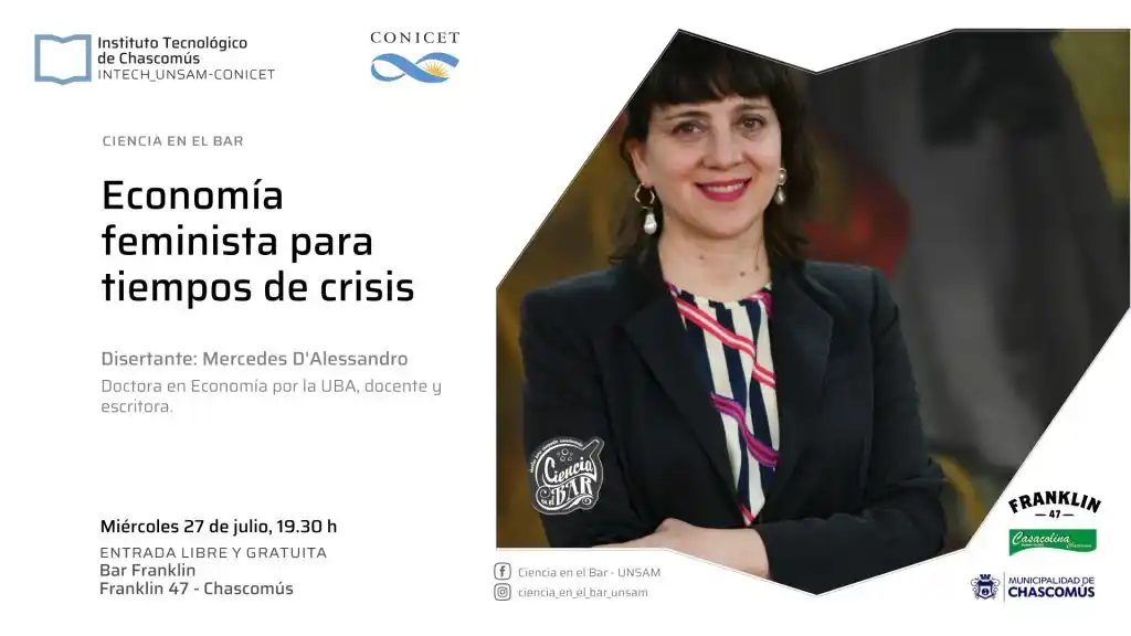 La segunda charla de Ciencia en el Bar será sobre “Economía feminista para tiempos de crisis”