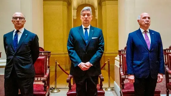 Rosenkrantz, Rosatti y Lorenzetti, los jueces de la Corte Suprema.

DIB.
