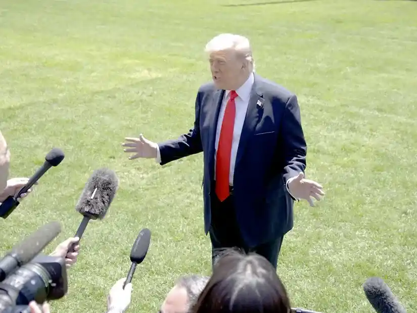 Trump el 1ro. de mayo, en la Casa Blanca.