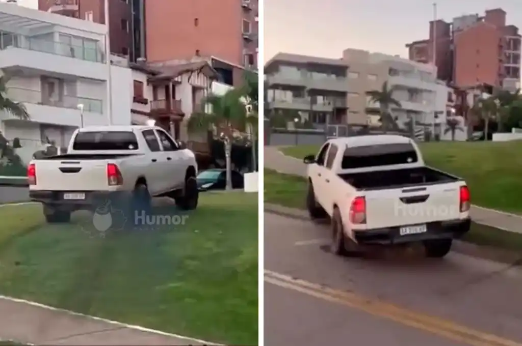 Joven conductor en camioneta realizó peligrosas maniobras en el Parque Urquiza.