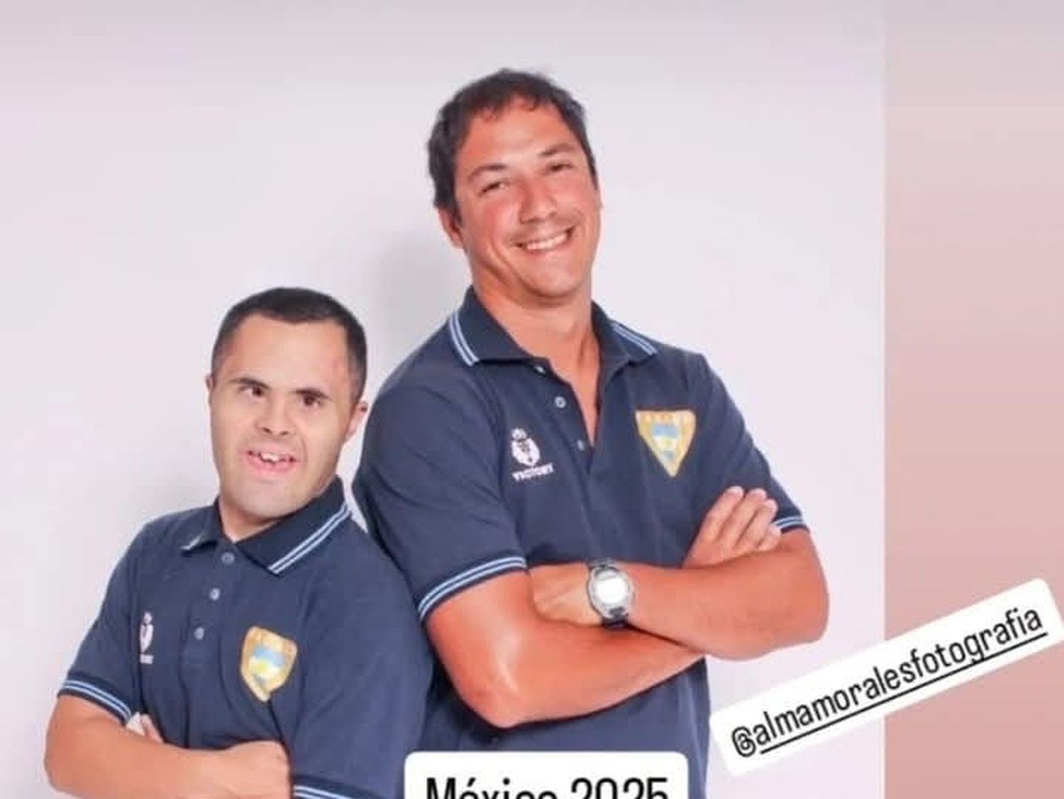 Martín Reynoso y su entrenador
