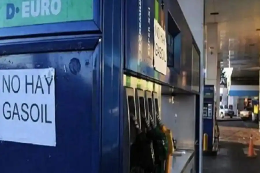 Faltante del gasoil: creen que llegará a las estaciones entre 7 y 10 días