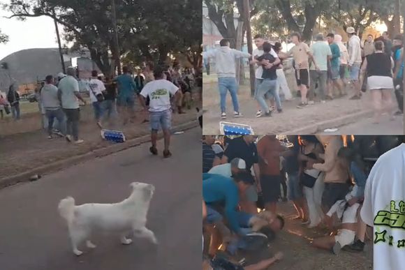 Violenta pelea a la salida de la Fiesta del Durazno en Gobernador Castro