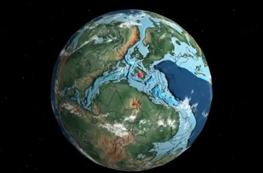 Un mapa interactivo te muestra dónde estaba tu pueblo hace millones de años y qué dinosaurios lo habitaban