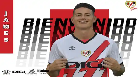 EL ASTRO colombiano JAMES RODRÍGUEZ ingresa oficialmente al RAYO VALLECANO