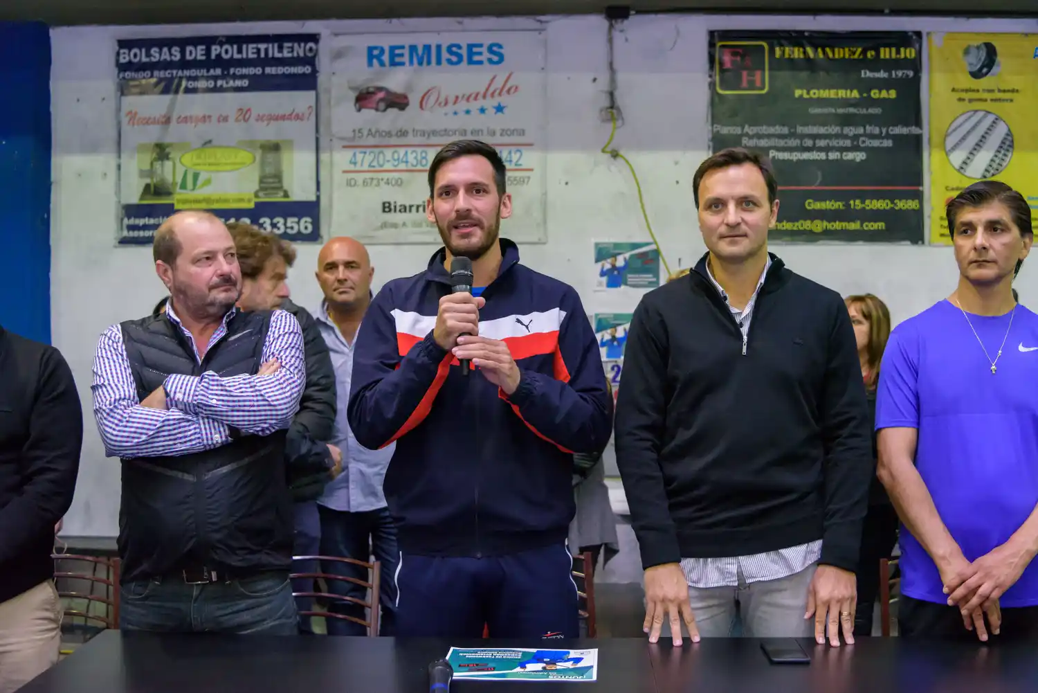 San Martín: Con fuerte presencia política, Sebastián Crismanich brindó una clínica deportiva