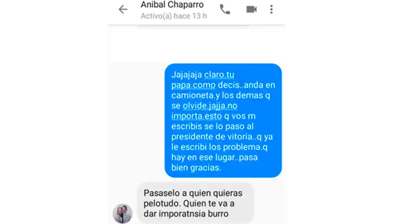 «Comprate una camioneta como la de mi papá», es la respuesta que recibió un hombre que reclamó a la Junta de Gobierno de Chilcas