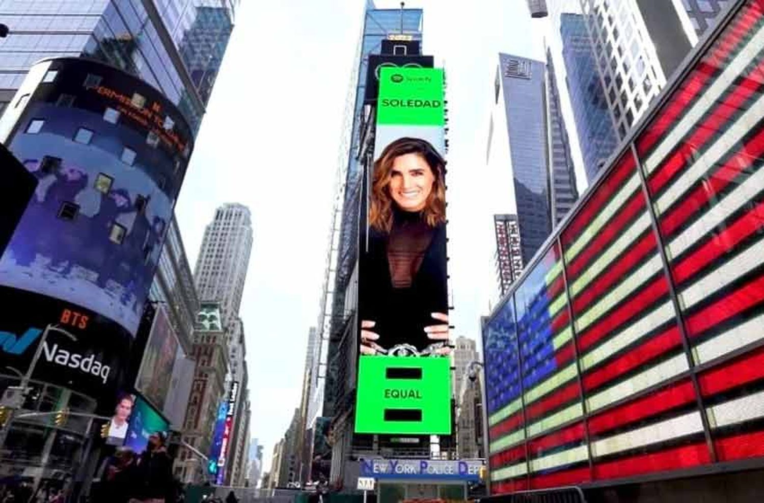 De Arequito al mundo: La Sole apareció en el Times Squares de Nueva York