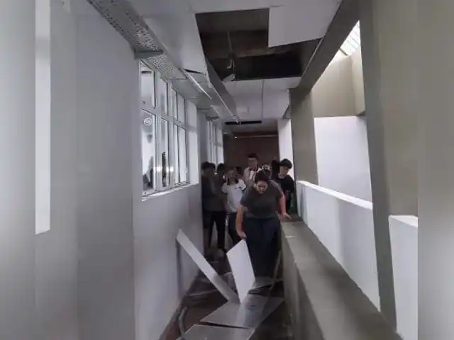 Rojas: Se cayó parte del cielorraso de un colegio sobre una estudiante
