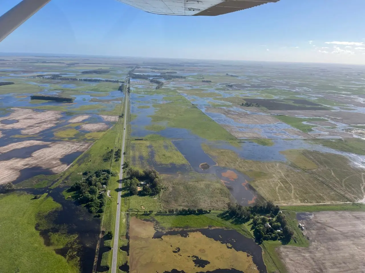 Una imagen aérea de las zonas afectadas