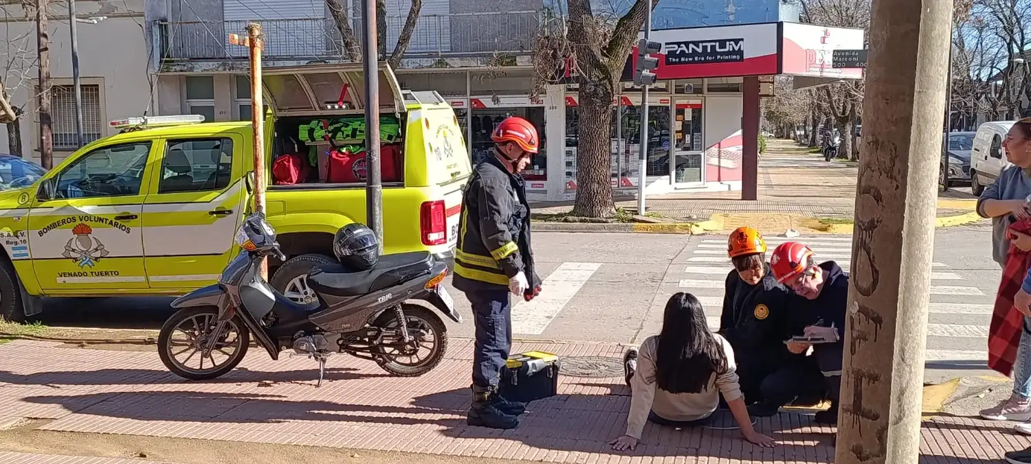 La joven accidentada fue trasladada al Hospital. Foto: BVVT