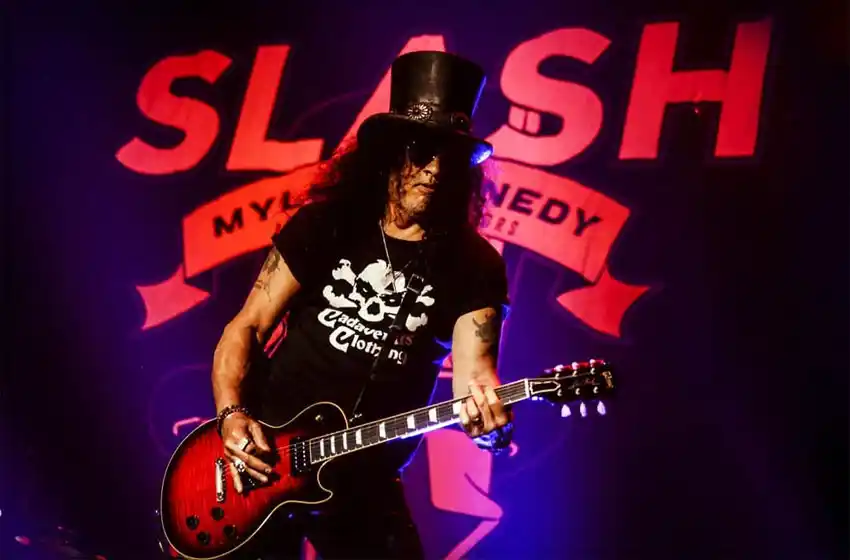 Slash regaló a los rosarinos su infalible fórmula de hacer rock and roll