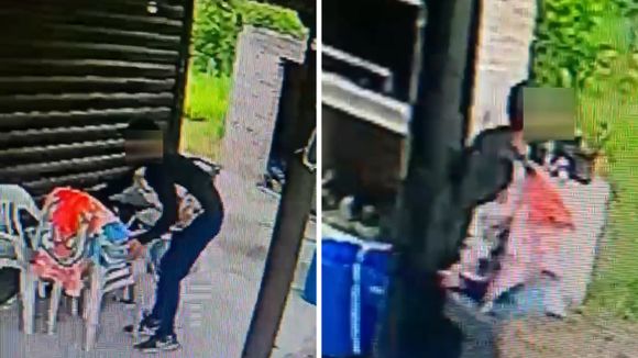 [VIDEO] Se llevó las sillas del quincho y quieren identificarlo