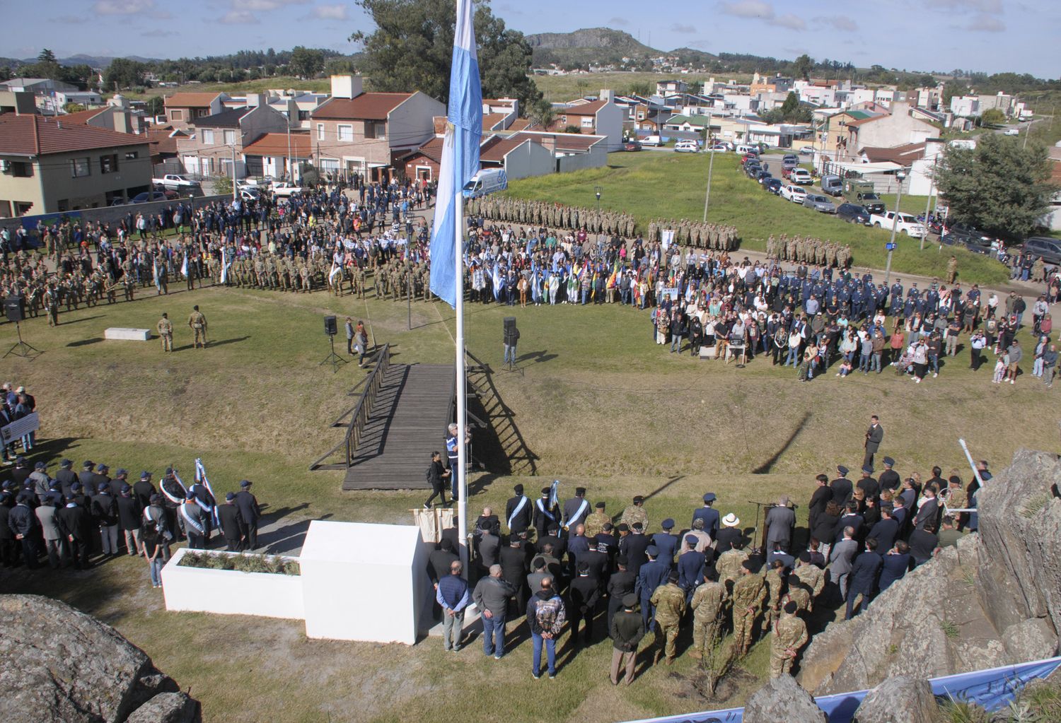 El acto se realizó en la Plaza Mirage.