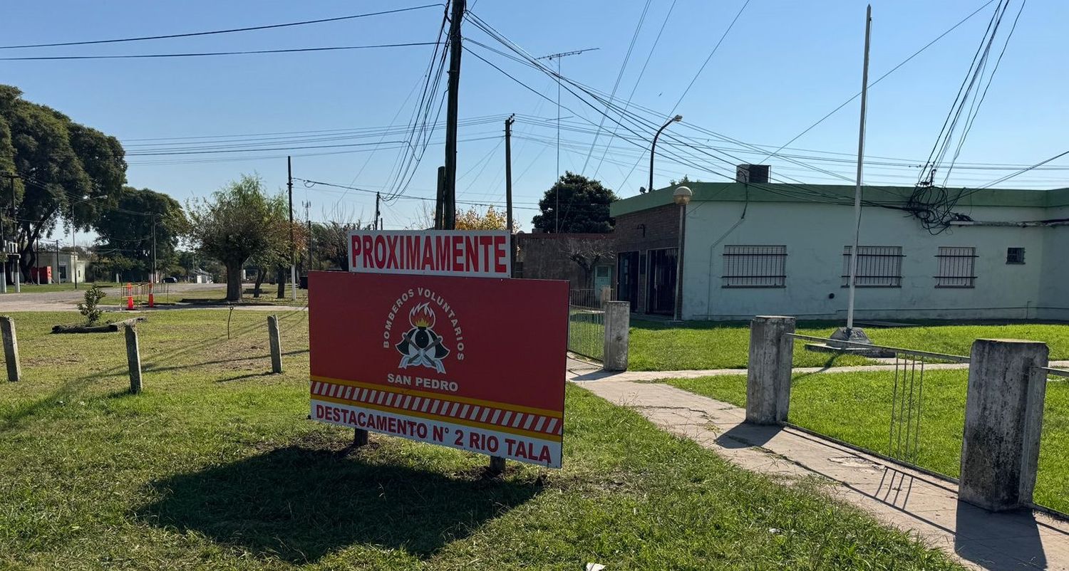 Bomberos Voluntarios de Río Tala: trabajan para adecuar el futuro cuartel del Destacamento