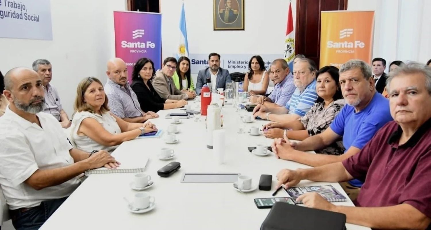 La cuarta reunión paritaria se hizo en la sede del Ministerio de Trabajo de Santa Fe. Crédito: Pablo Aguirre