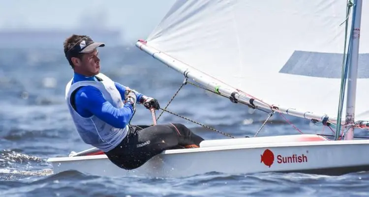Martín Alsogaray culminó sexto en el Sudamericano de sunfish