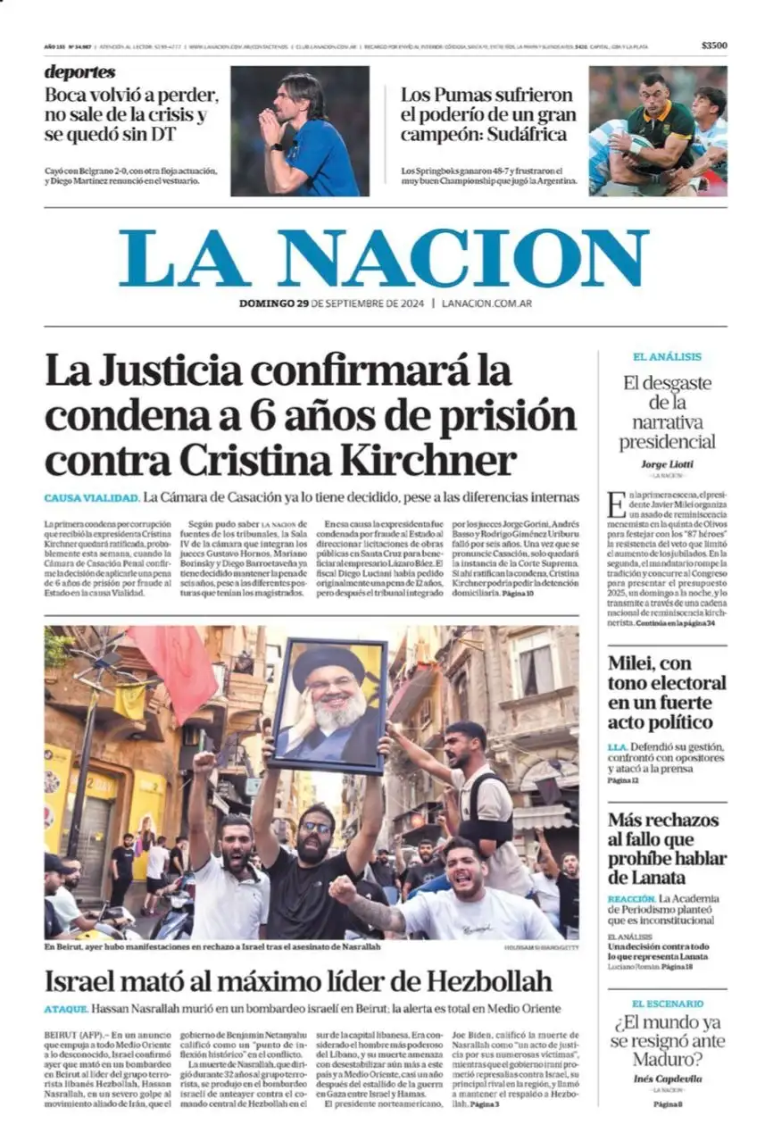 La tapa del diario repudiada por los legisladores bonaerenses de UxP.