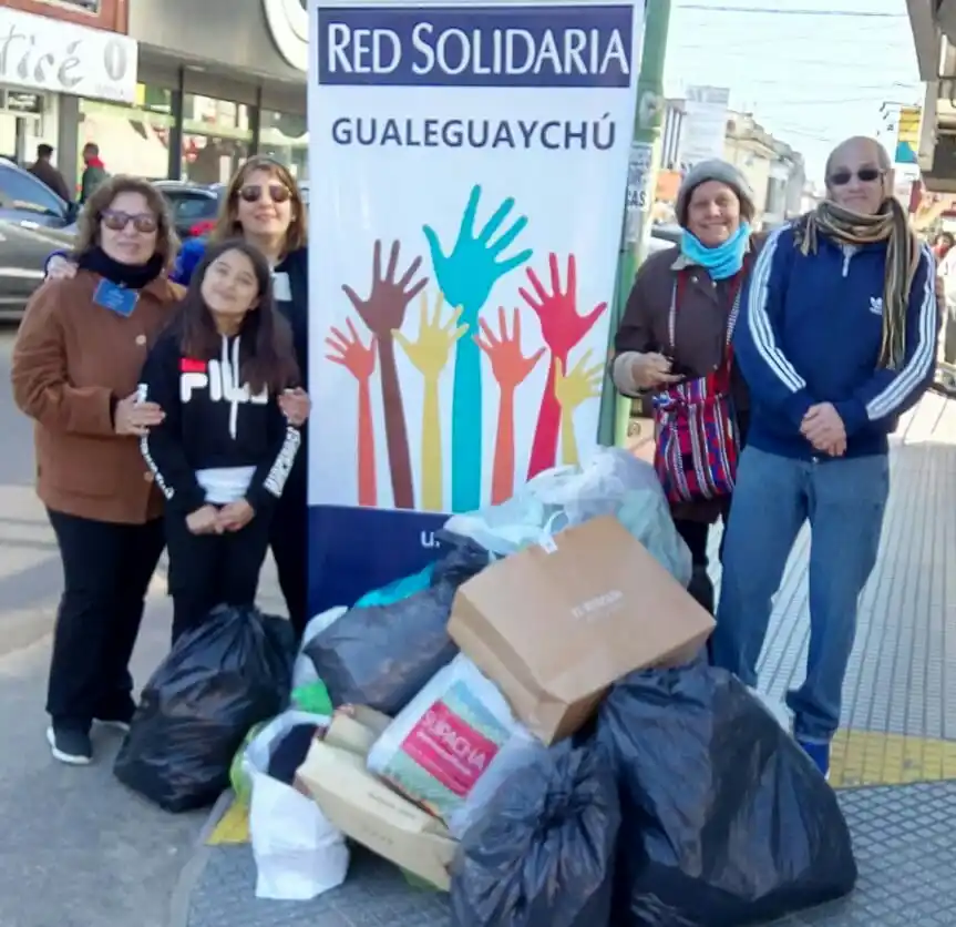 Exitosa campaña de Red Solidaria en Gualeguaychú: "La gente tiene un sentido solidario que conmueve"