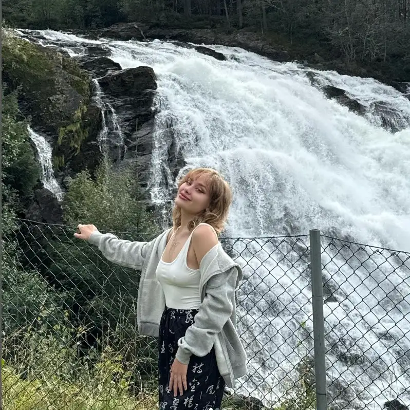 En paz. María Kovalchuk posa en Noruega el domingo pasado. Instagram