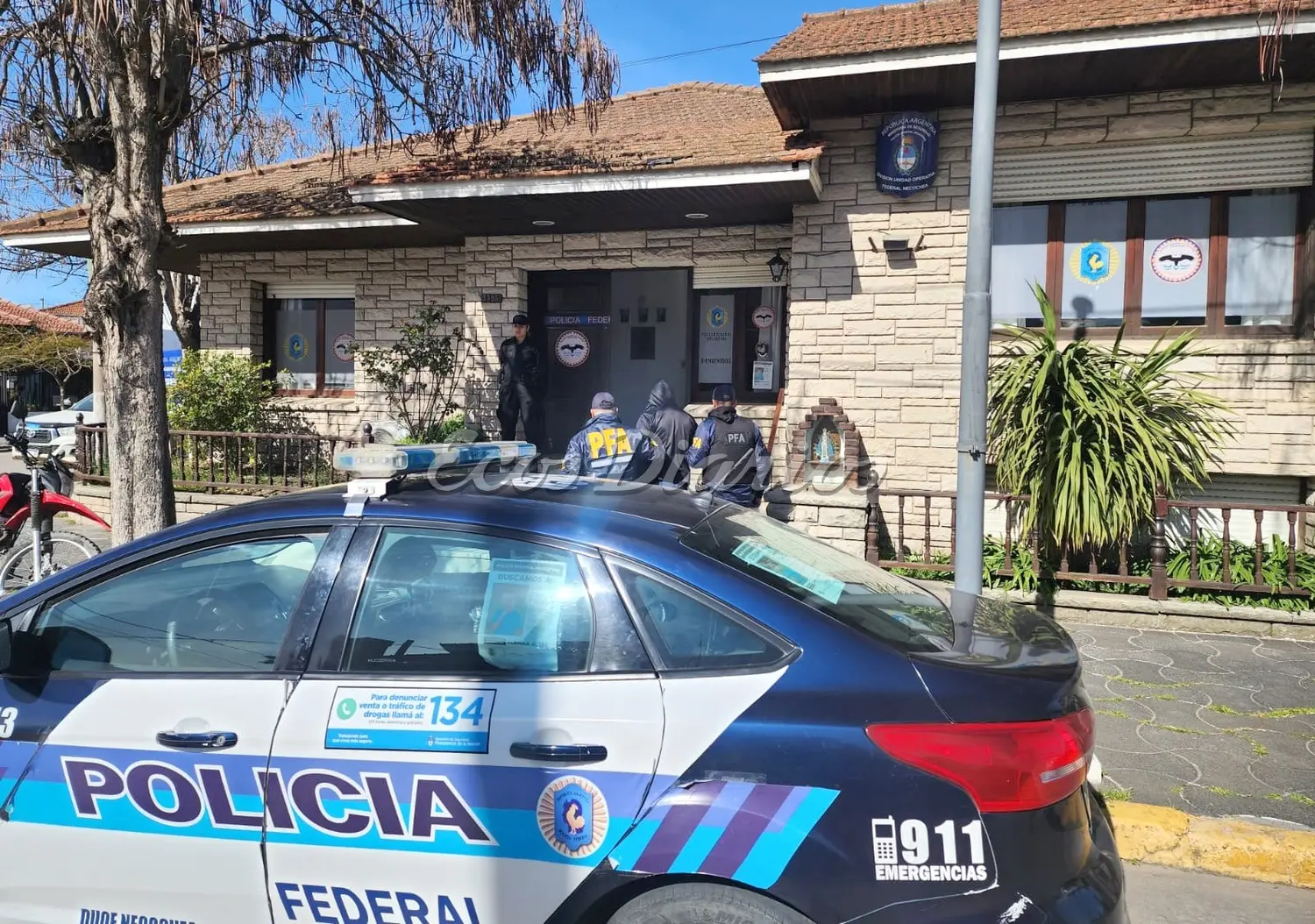 Sede policial de 32 y 67, están alojadas las dos personas
