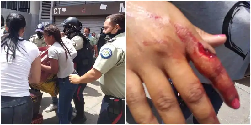 PoliSucre arremetió brutalmente contra comerciantes de Petare (+Videos)
