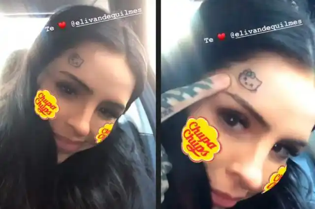 Cande Tinelli empezó a tatuarse la cara: ahora tiene un "kitty muerto"

