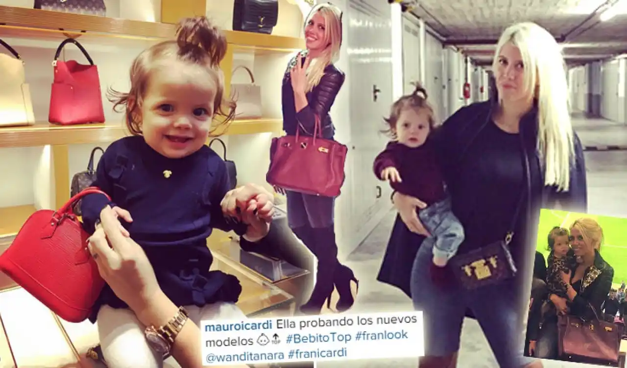 Francesca y la costosísima carterita Louis Vuitton que le regaló Icardi