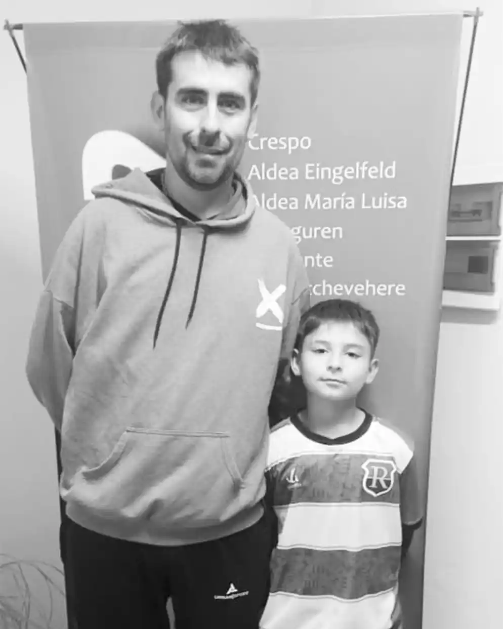 Bautista Zapata junto a su papá