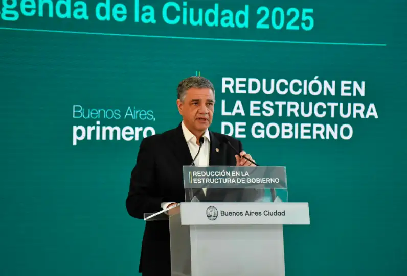 Jorge Macri anunció una reestructuración del Gobierno porteño con un ahorro de más de $13.000 millones.FOTO: PRENSA GCBA/NA