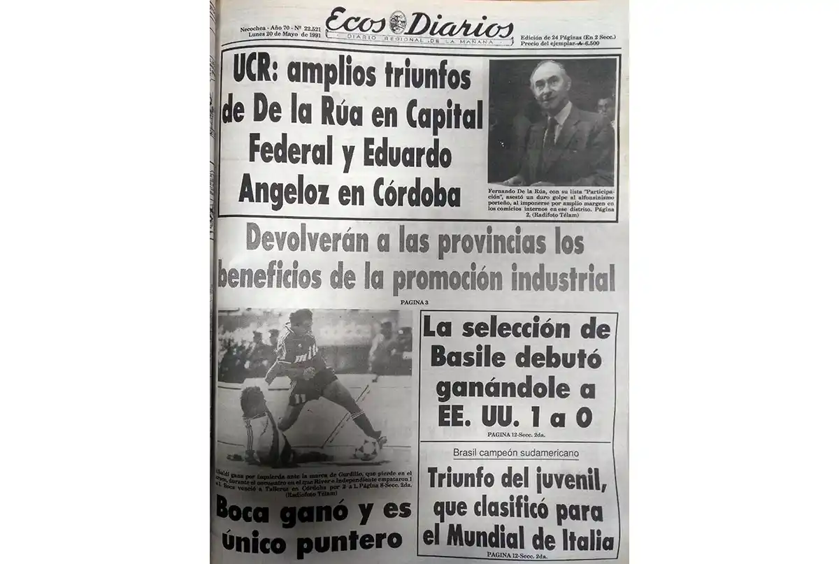 Lunes 20 de mayo de 1991