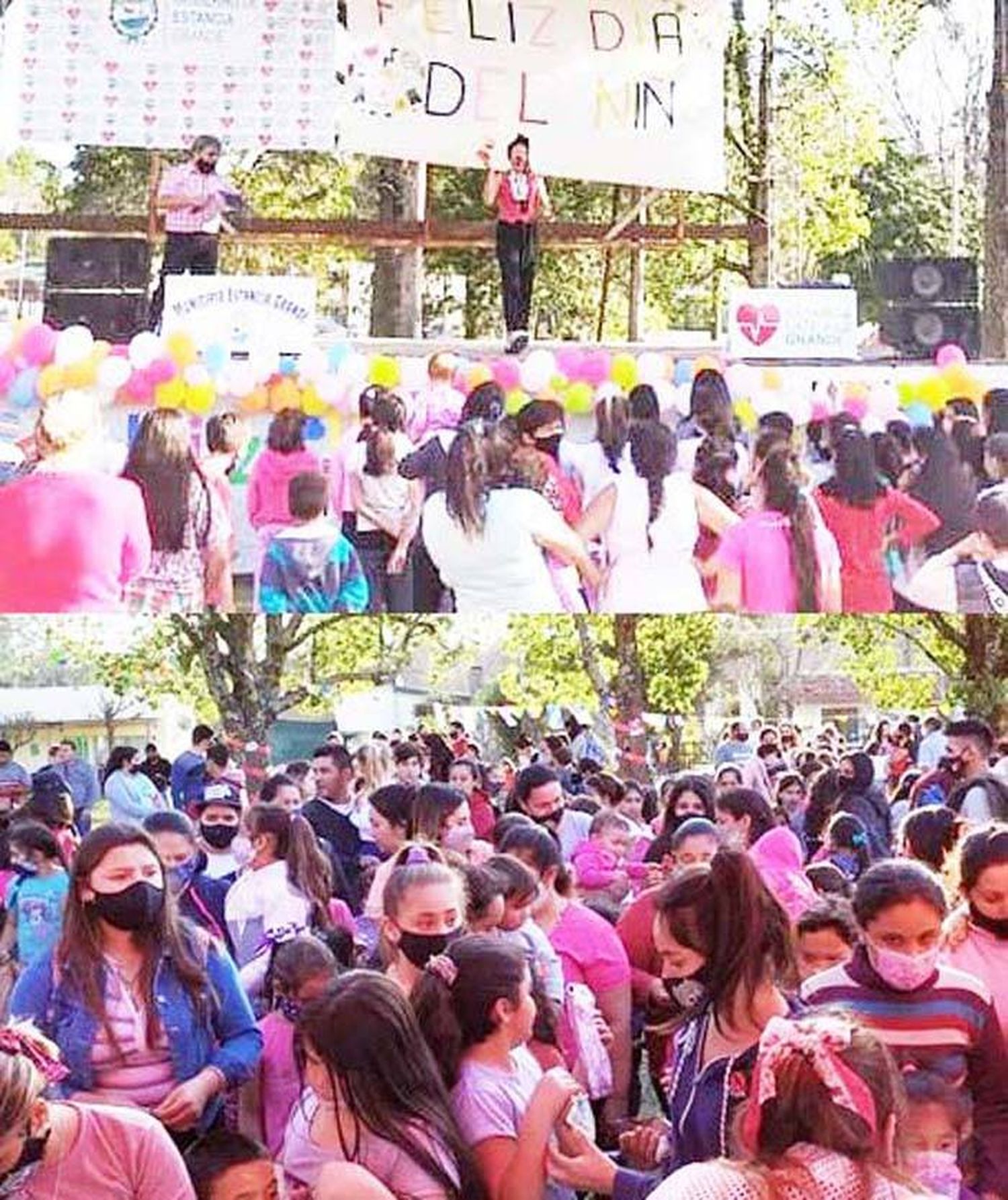 Multitudinario festejo por el día  de la niñez en Estancia Grande