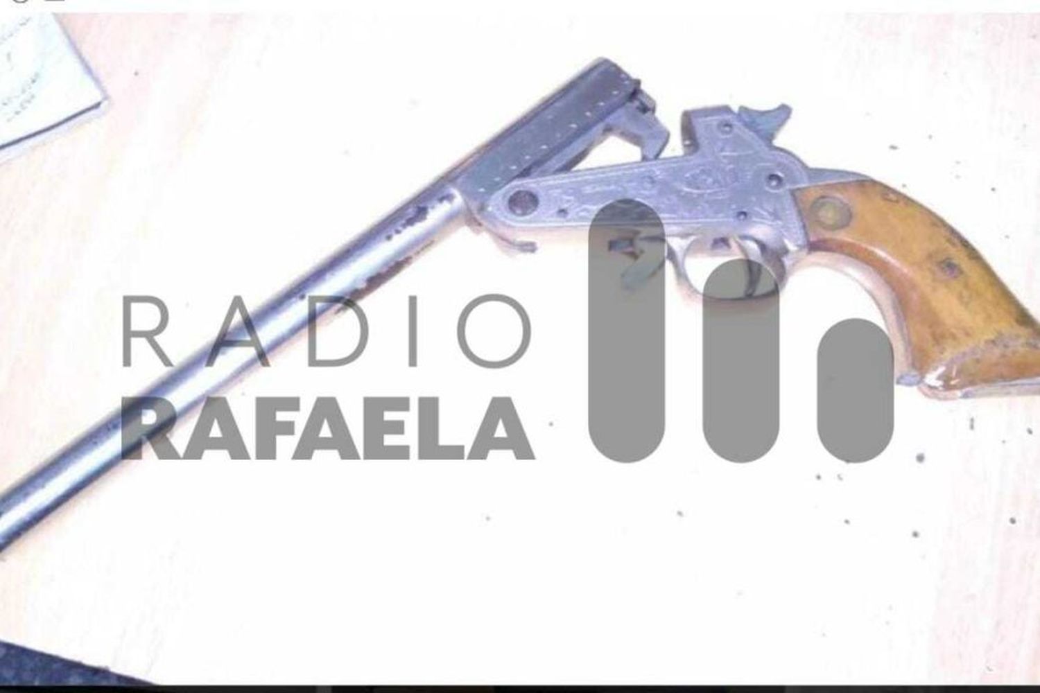 El arma secuestrada