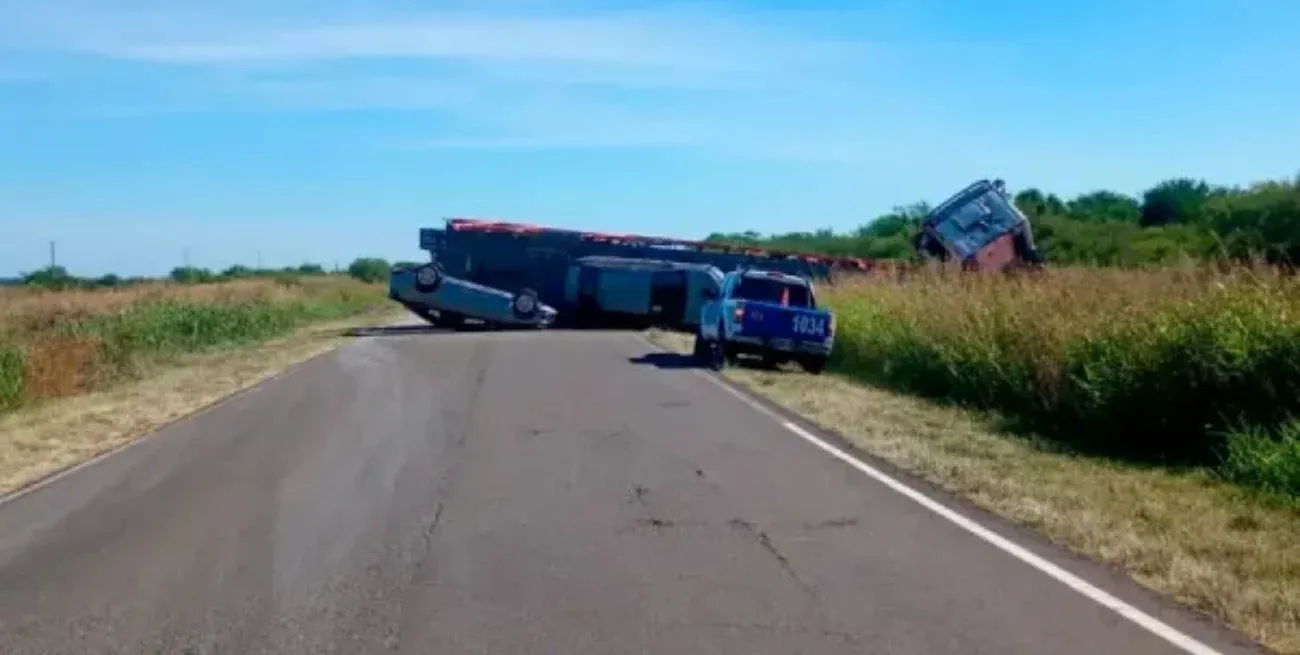El Iveco Stralis, circulaba con sentido hacia la ciudad de Rosario