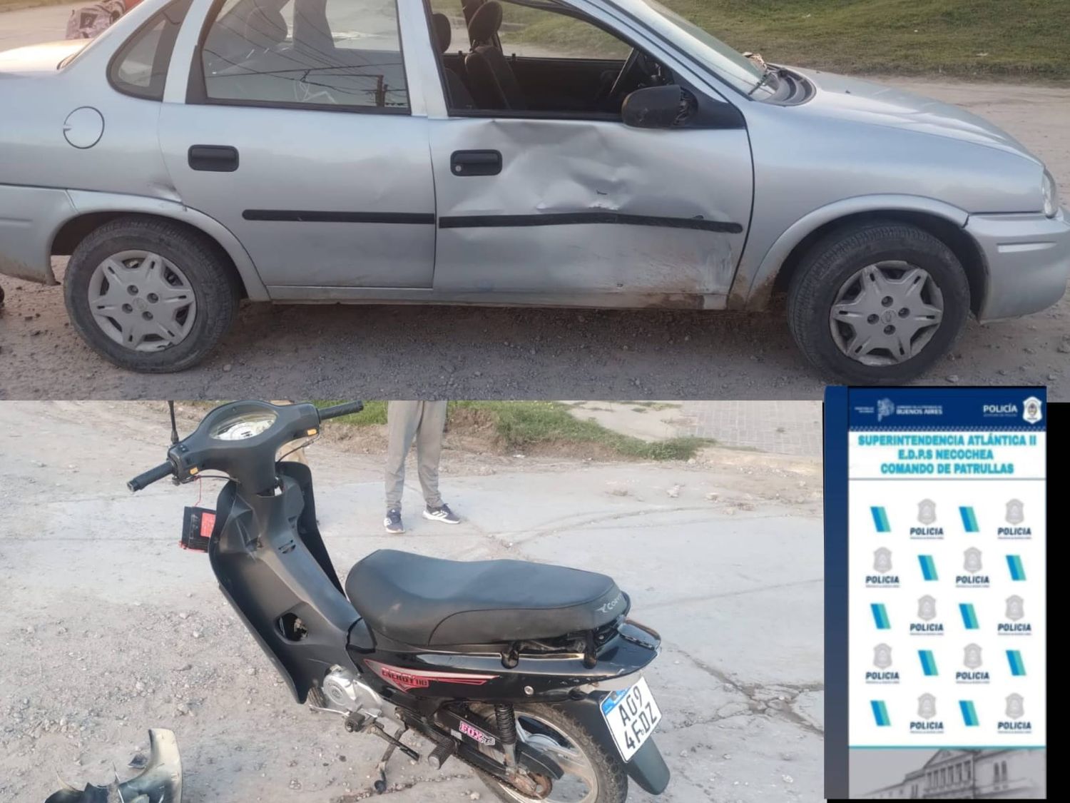 Fuerte colisión ocurrió esta tarde en Quequén
