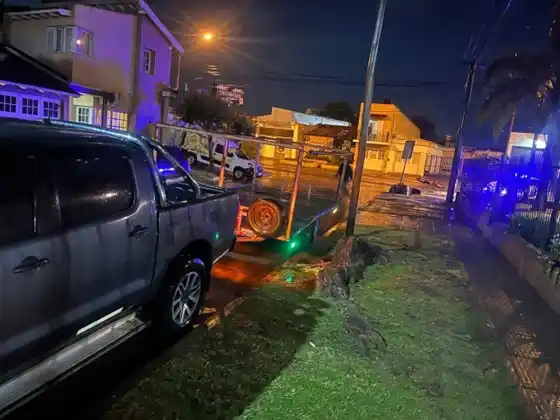 El accidente ocurrió durante le temporal de lluvia.