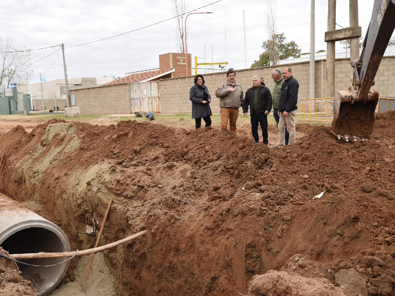 Desagües: Benedetti supervisó trabajos en calle Vaudagna     