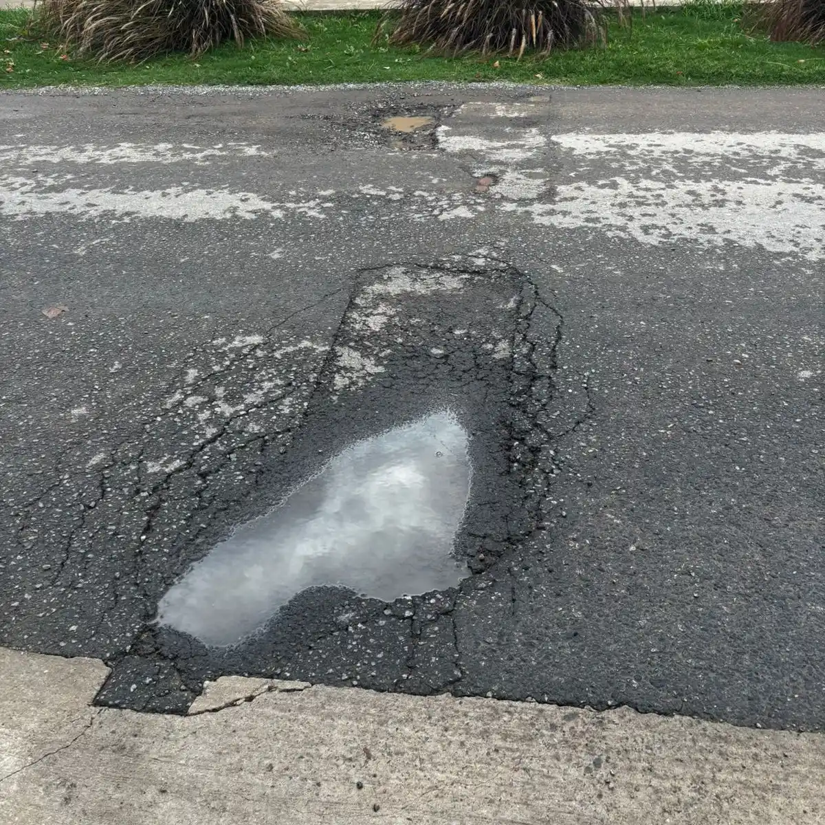 Reclamos por pozos en calle Italia